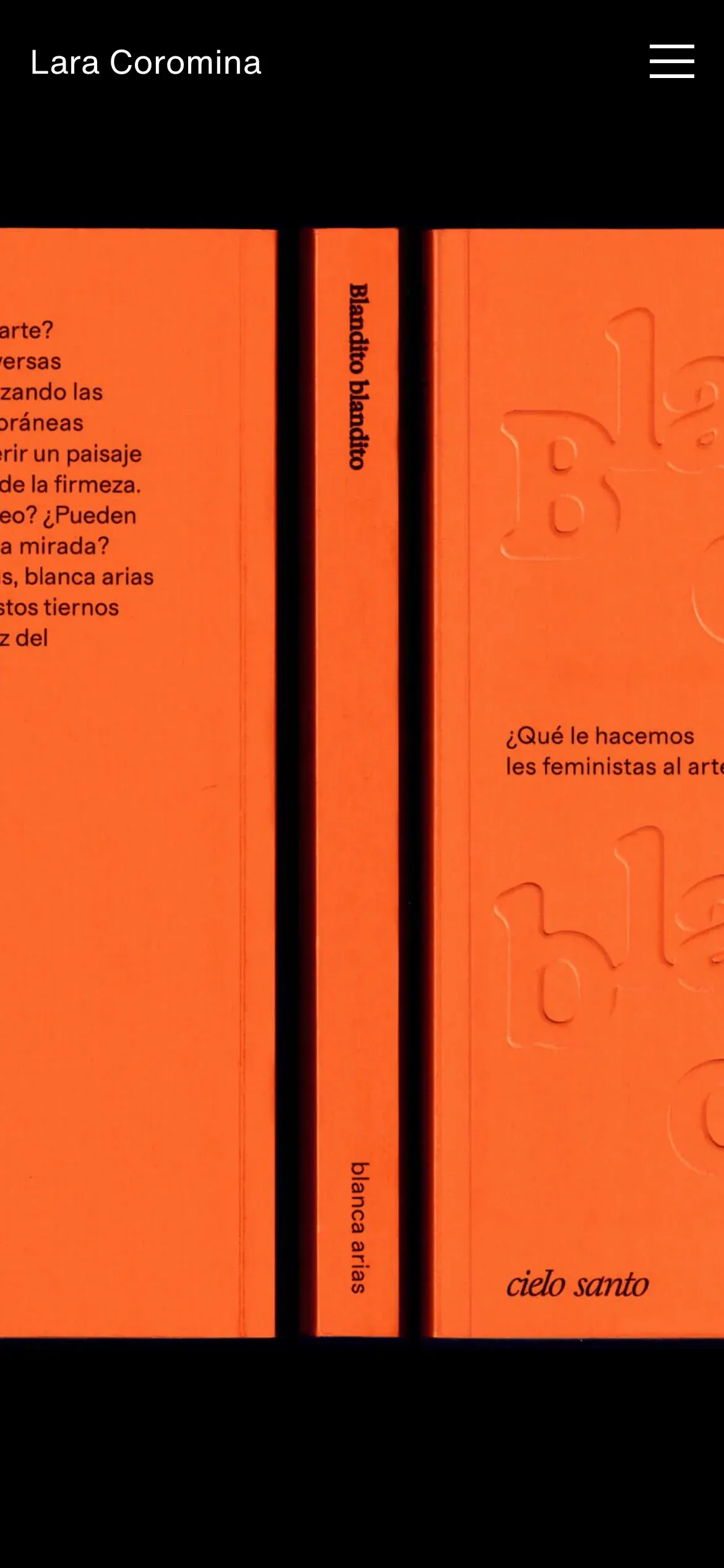 Screenshot of the Lara Coromina Portolio Website website on mobile