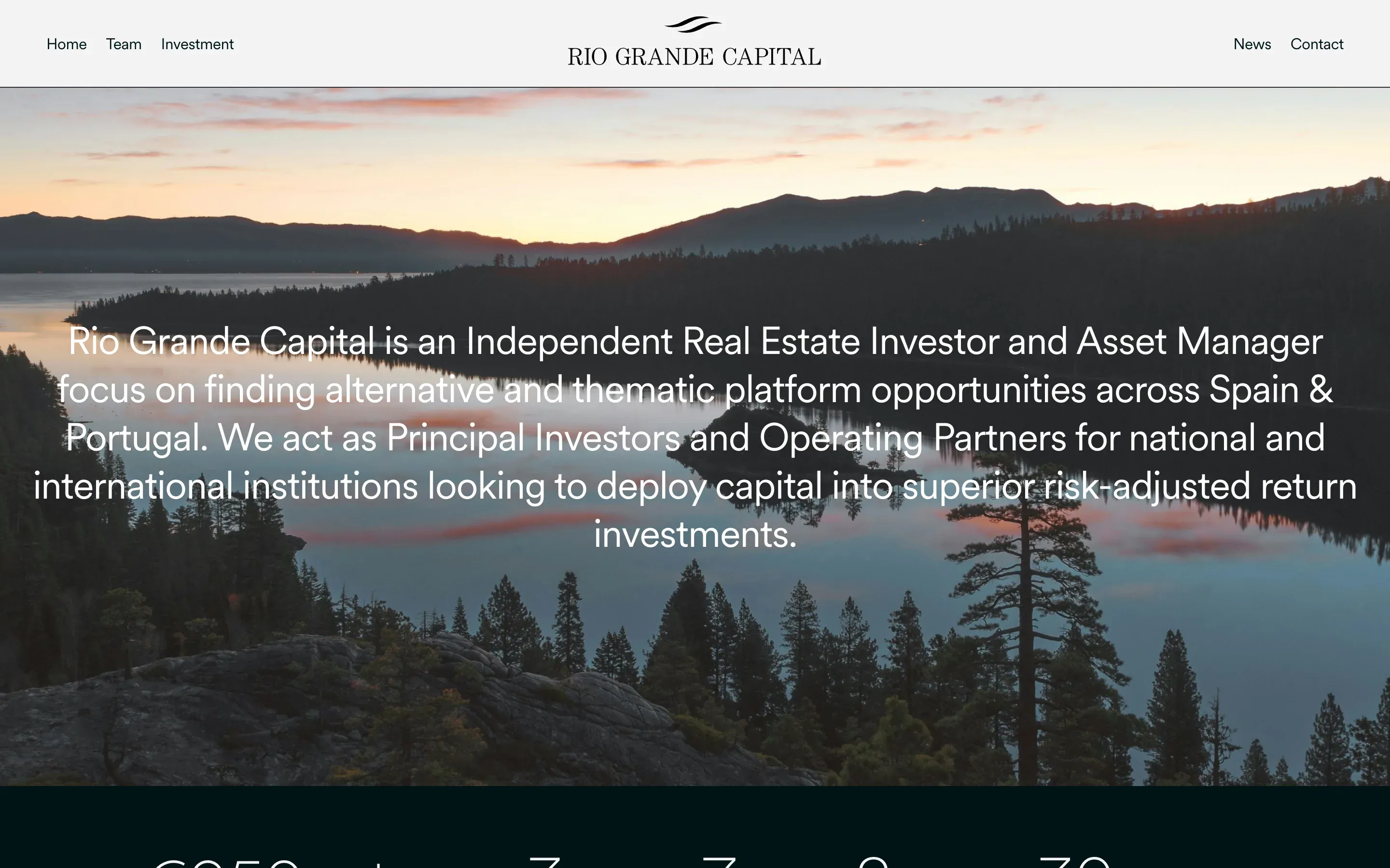 Screenshot of the Rio Grande Capital website on desktop